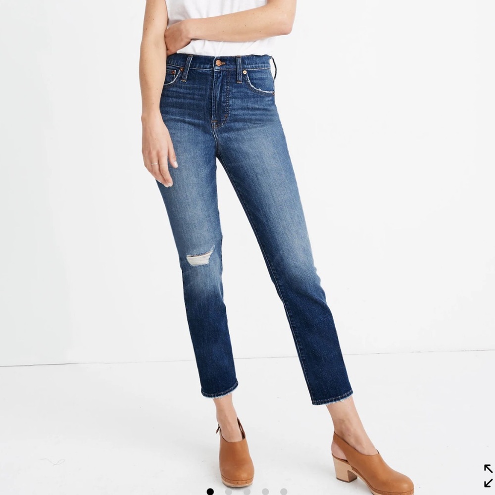 Madewell The Perfect Vintage Jean in Bellbrook Comfort Stretch Crop W1525 Sz 25